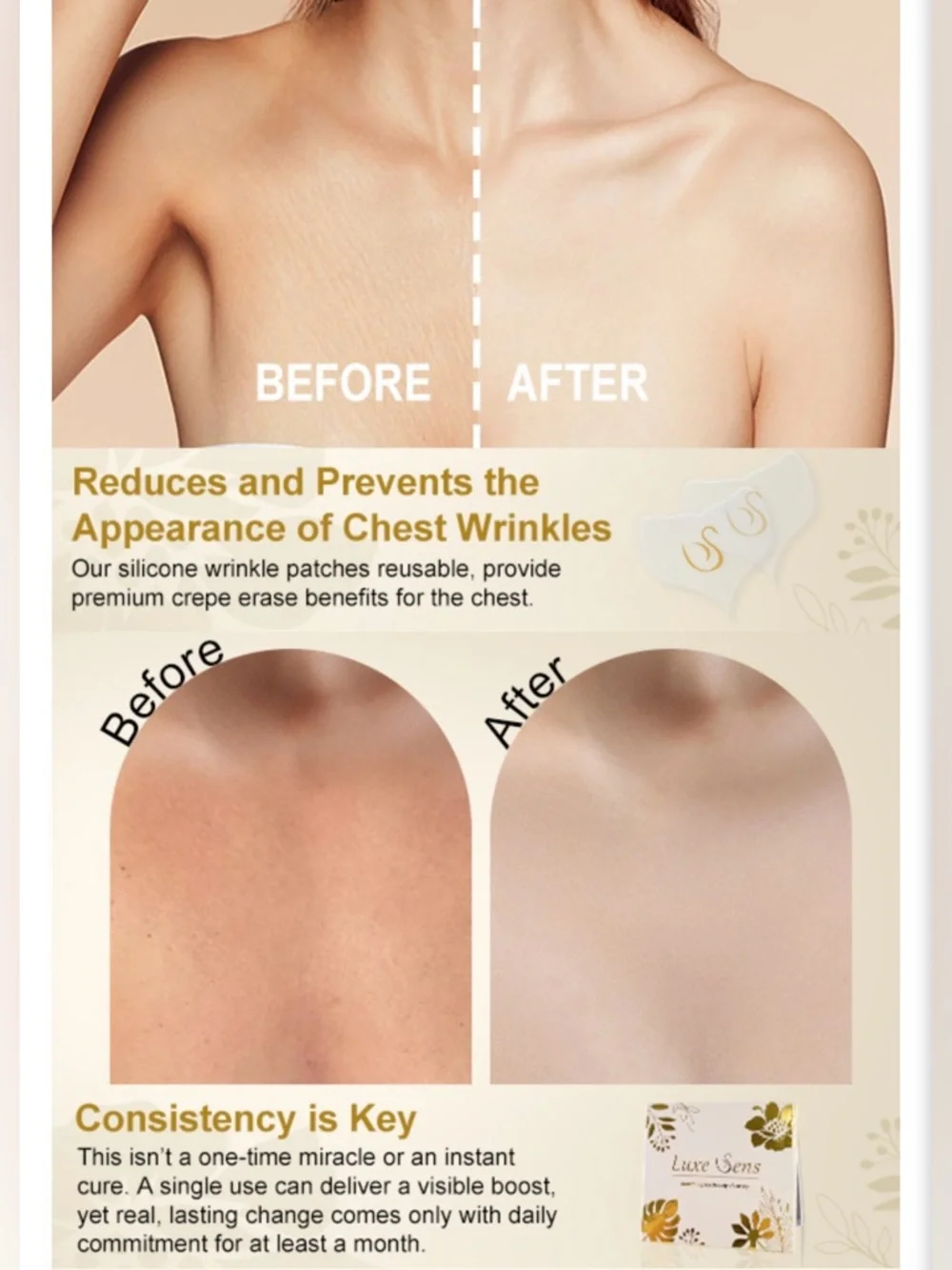 Chest Wrinkle Patches 2 Pack (30 Day Supply)